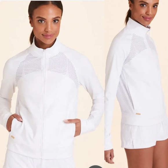 Alala Jackets & Blazers - $165 Alala Ace Jacket White Size Small - Luxury Athleisure Zip-up